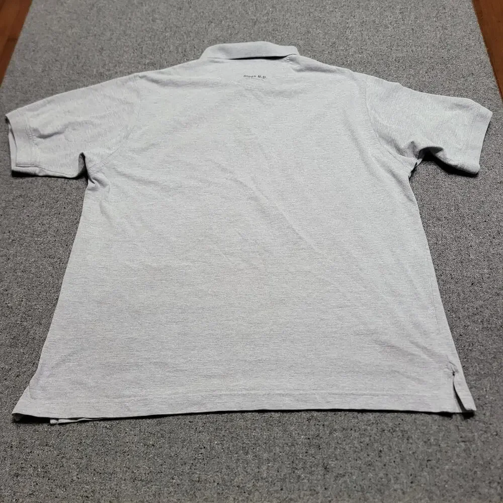 Vintage Y2K Harley Davidson Shirt Men Extra Large Gray Pocket Golf Polo Biggs CA